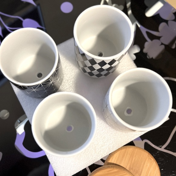 3 Inch Geometric Succulent Planter Pots with Drainage and Bamboo Tray - Picture 5 of 11